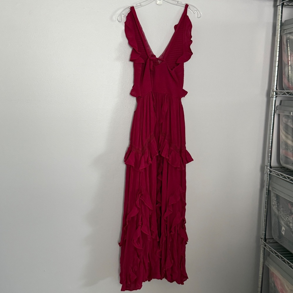 Free People Free-est Marsai Maxi Dress Summer Cherries Ruffle Smock - XSmall - Picture 6 of 6